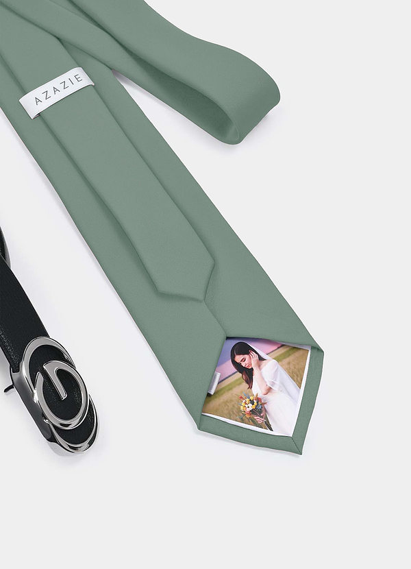 front Stropdas van stretchsatijn met gepersonaliseerde foto - stropdas op maat