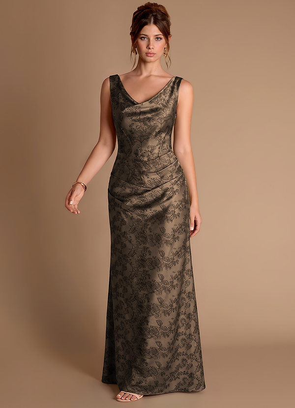 Nerine Coffee Brown Maxi Dress image1