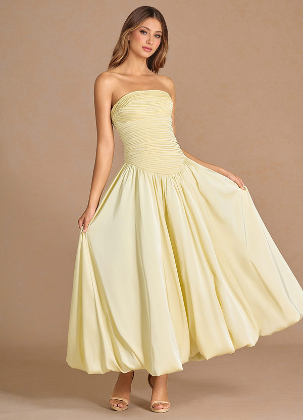 Meridith Butter Yellow Maxi Dress image1