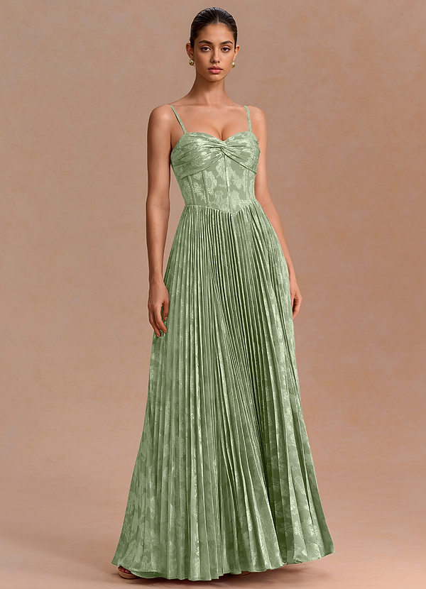 Delfina Light Green Maxi Dress image1