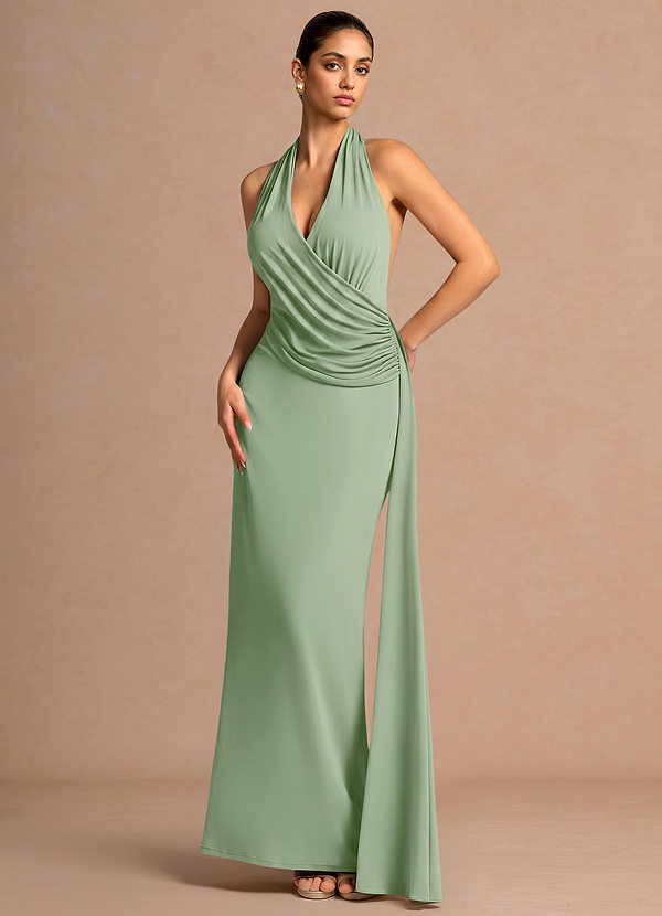 Nakia Light Green Maxi Dress image1