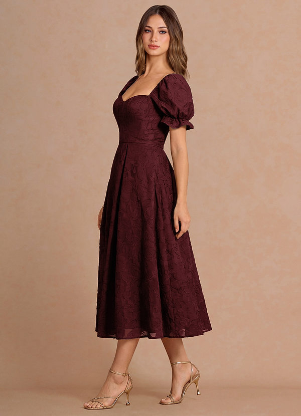 Lanthe Wine Midi Dress image1
