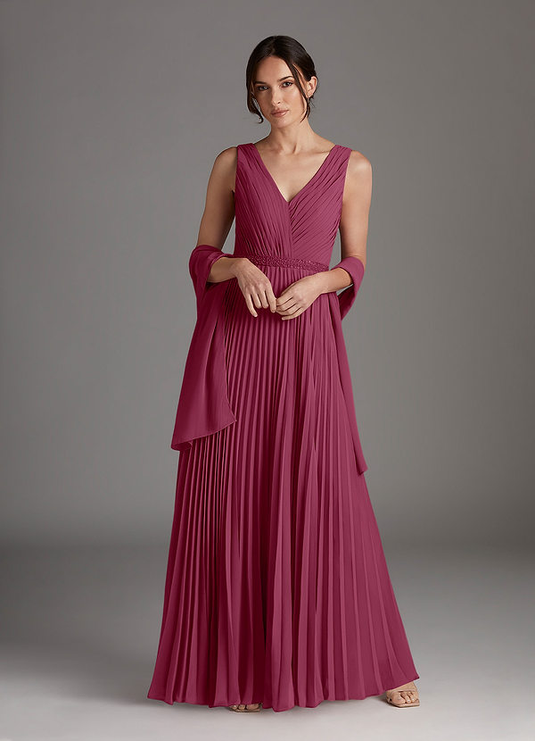 Azazie Kris Mother of the Brides Dresses Mulberry A-Line Sequins Chiffon Dress image1