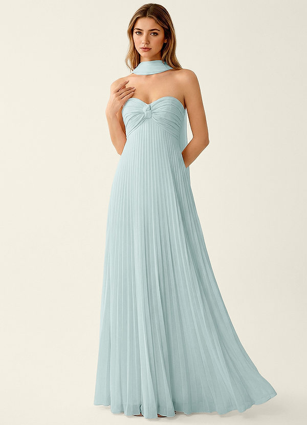 Clementine Mist Chiffon 3D Flowers A-line Prom Dress image1