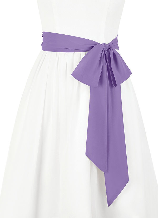 front Azazie Matching Color Chiffon Sash