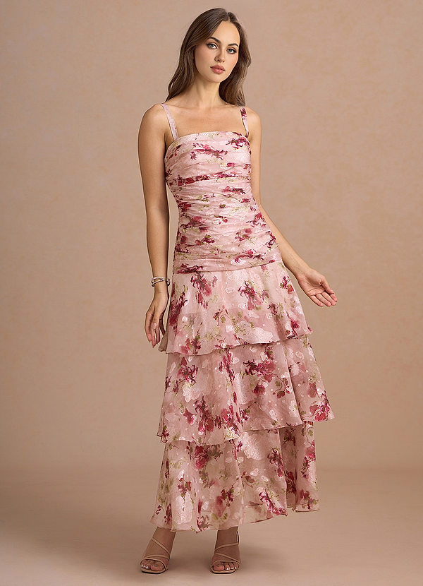 Vestido Malva Floral Largo Sonja image1