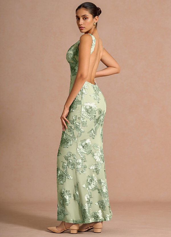 Robe Maxi Vert Clair Ivellea image1