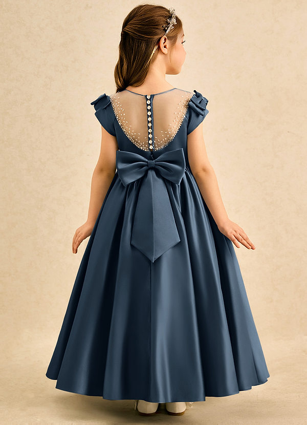 Azazie Toffee Klänningar för brudeflicka Klä Balklänning i Matt satäng Rosett image1