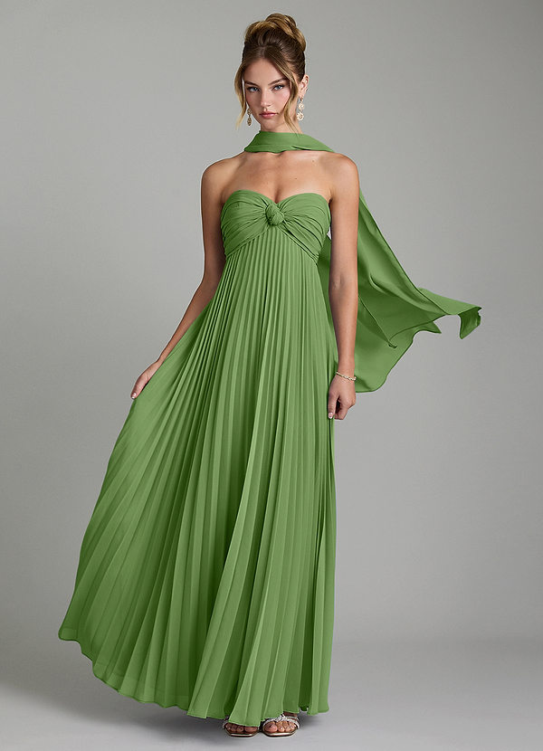 Azazie Tempest Bridesmaid Dresses Basil Empire Corset Chiffon Convertible Dress image1