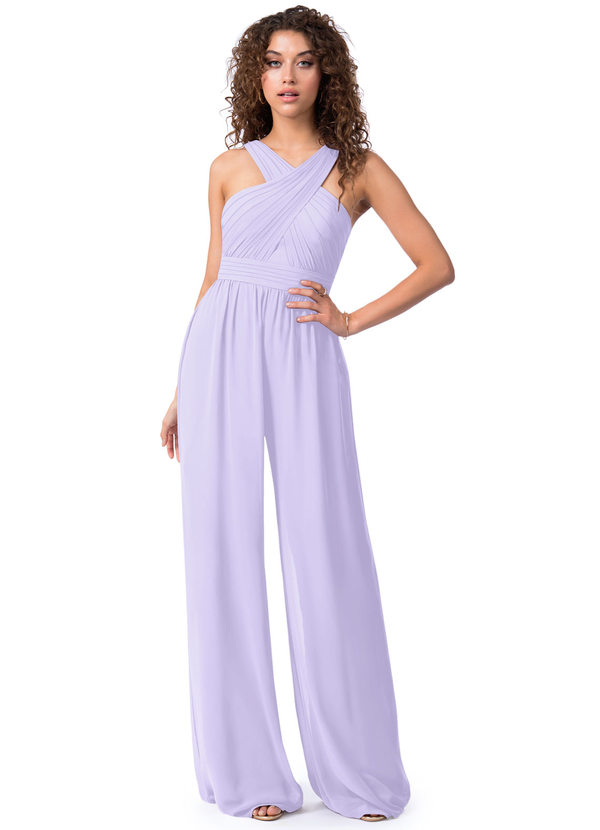 Lilac Azazie Berdie Jumpsuit Bridesmaid Dresses | Azazie