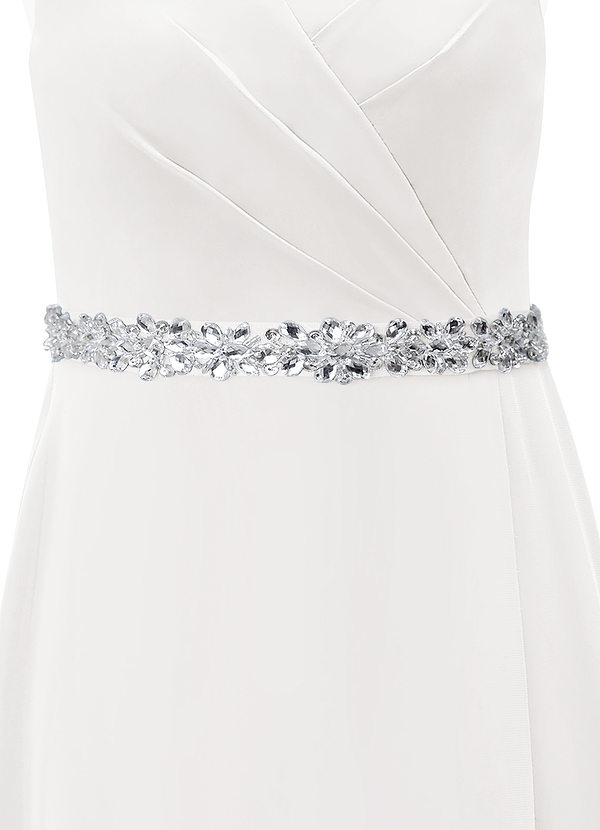 front Chiffon Sash with Starlight Beading