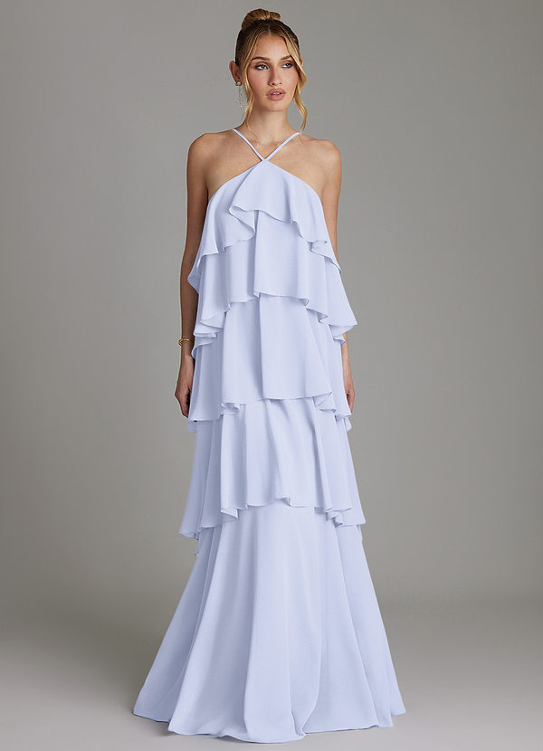 Azazie Deena Abiti da Damigella Abito A-Line in Chiffon Increspato Lavanda image1