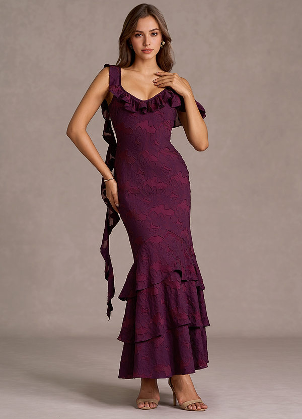 Robe Longue Orchidée Prune Moraine image1