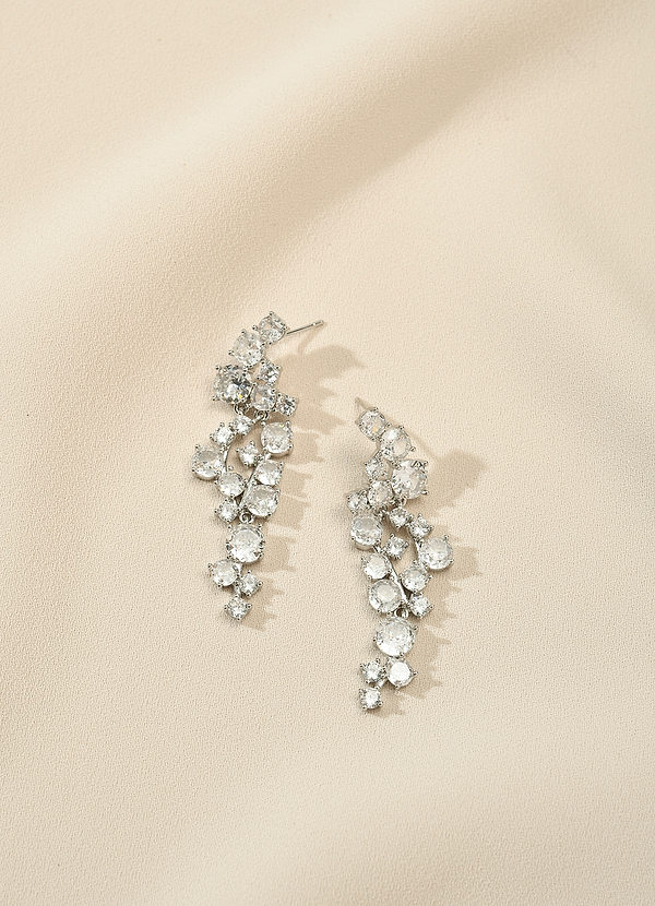 Cascading Crystals Drop Oorbellen front