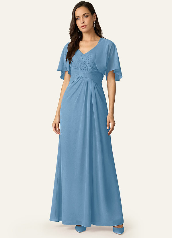 front Azazie Matching Color Salome Chiffon Wrap