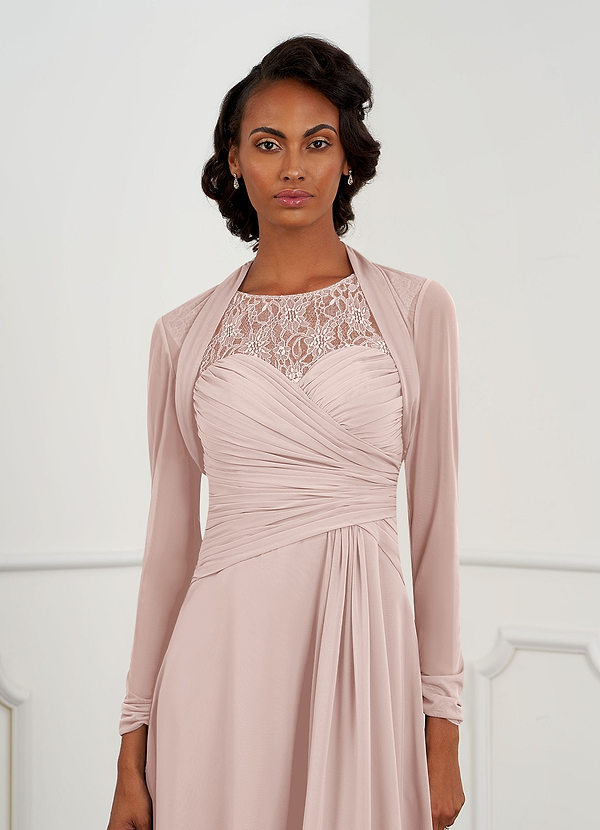 front Azazie Matching Color Shyann Mesh Wrap