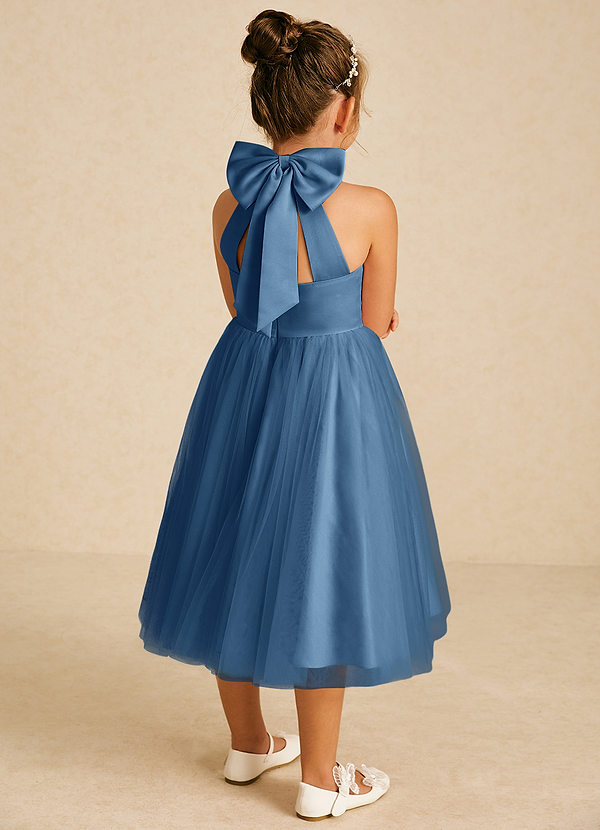 Azazie Dora Flower Girl Dresses Twilight A-Line Bow Tulle Dress image1