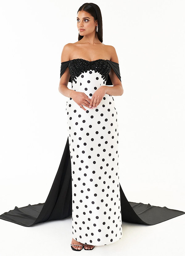 Virgo Black and White Polka Dot Gown image1