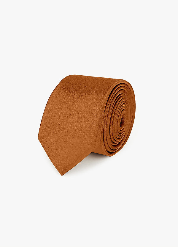 front Metallic Satin Skinny Tie