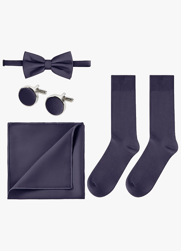 front Set van 4 bijpassende stretch satijnen strikken in bijpassende kleur