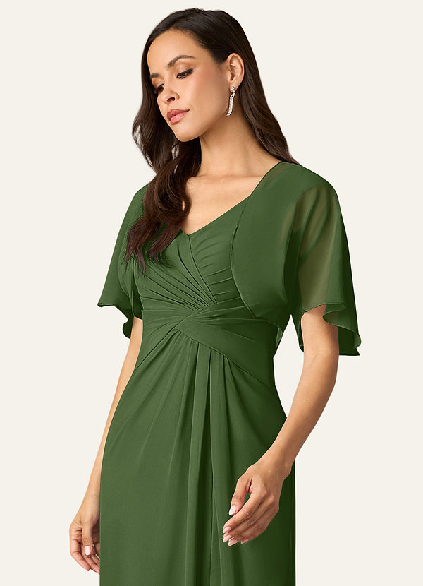 front Azazie Stola In Chiffon Salome In Colore Abbinato