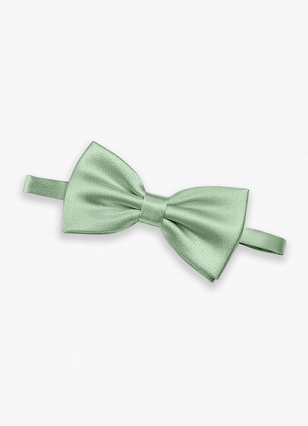 front Adjustable Metallic Satin Pre-Tied Bow Tie