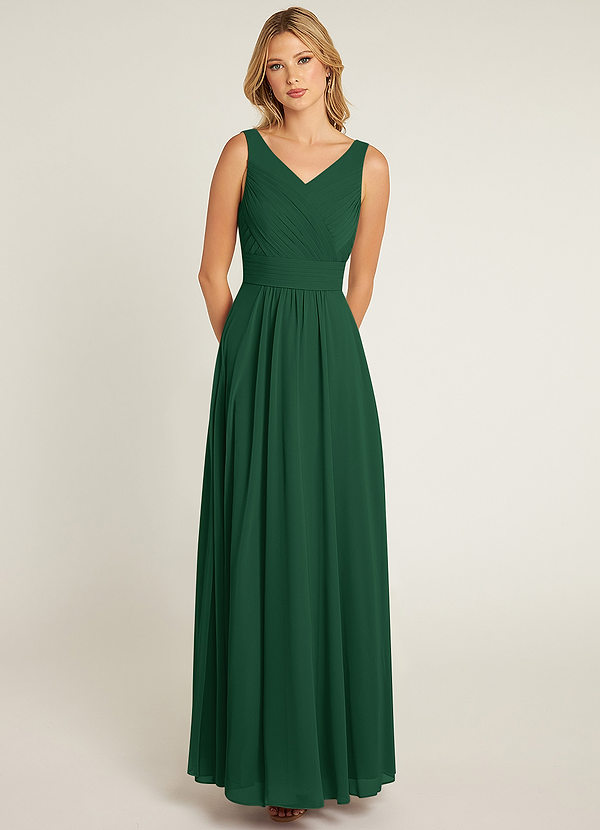 Pierrette A-Line Pleated Chiffon Dress