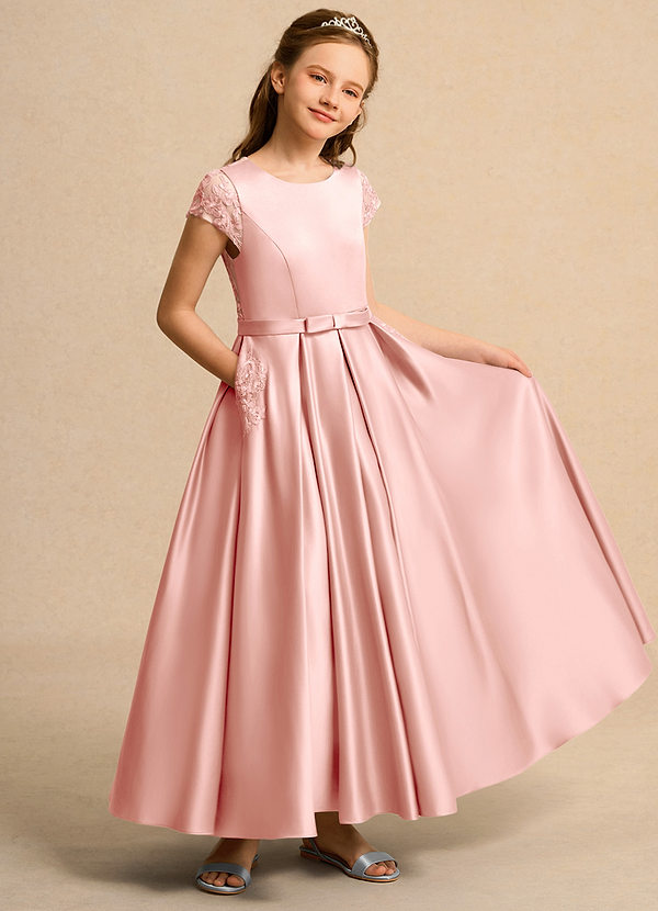 Azazie Bunny Girl Bloemenmeisjes Jurken Baljurk Jurk van Kant Rozet image1