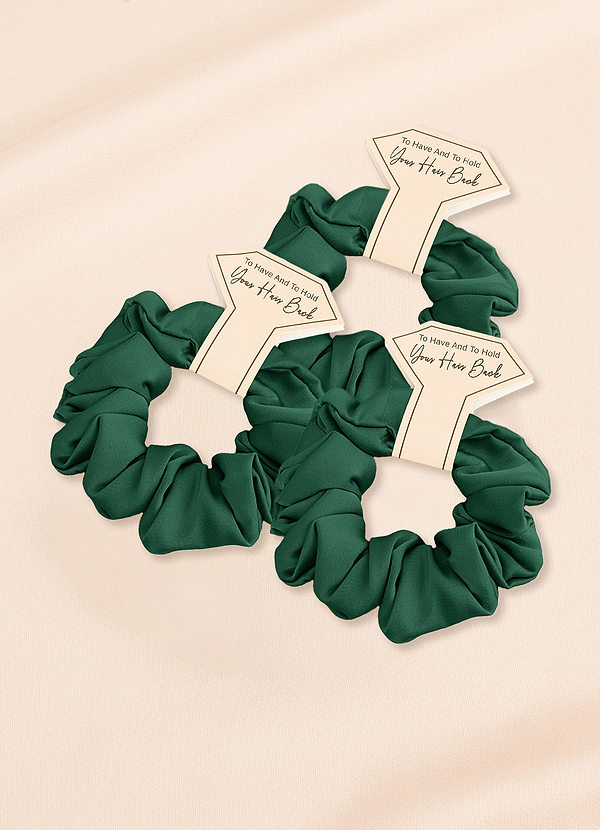 front Farblich Passende Brautjungfern-Haargummis Aus Stretch-Satin In Normaler Größe