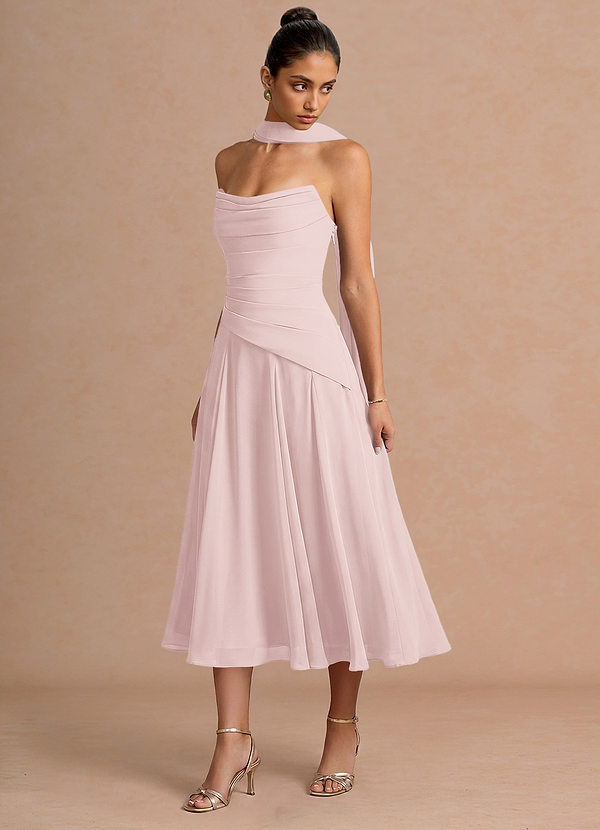 Gabriela Blushing Pink Midi Dress image1