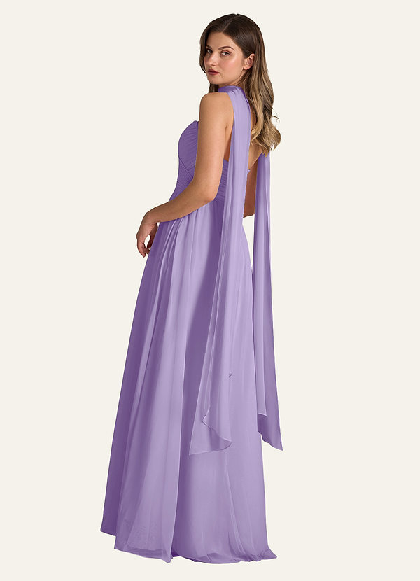 front Azazie Bijpassende kleur chiffon sjaal