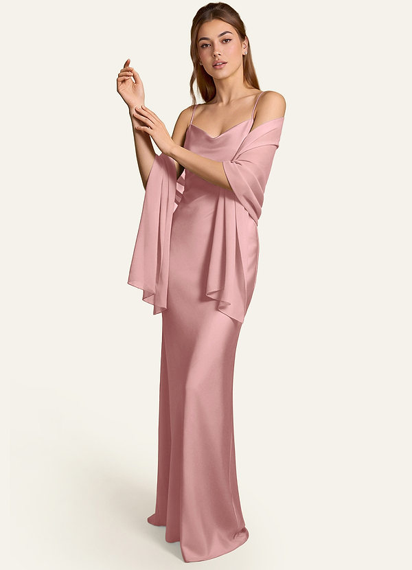 front Azazie Chal de gasa Aleena del mismo color