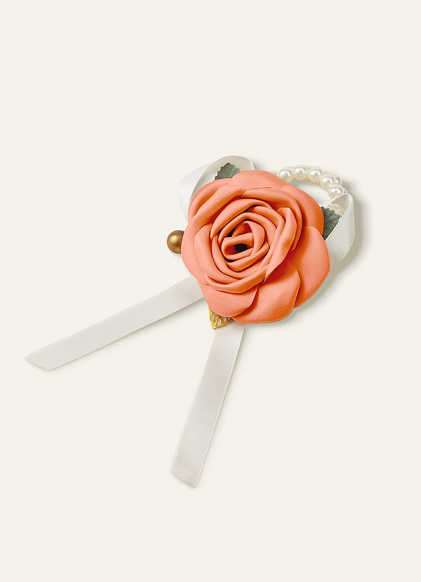 front Matching Color Matte Satin Wrist Corsage