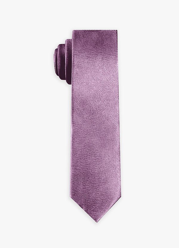front Corbata de hombre de satén metalizado