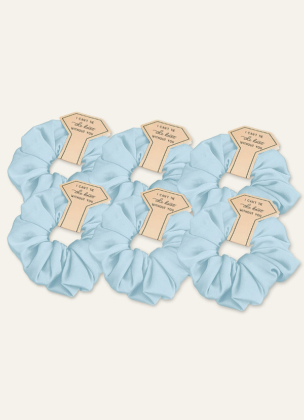 front Matching Color Bridesmaid Stretch Satin Over Size Scrunchie Set