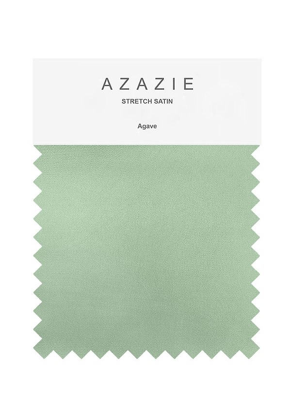 front Azazie Agave Stretch Satin Swatches