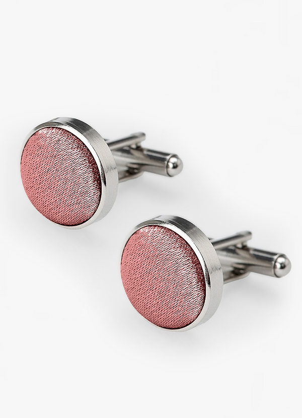 front Afgeronde metallic satijnen manchetknopen