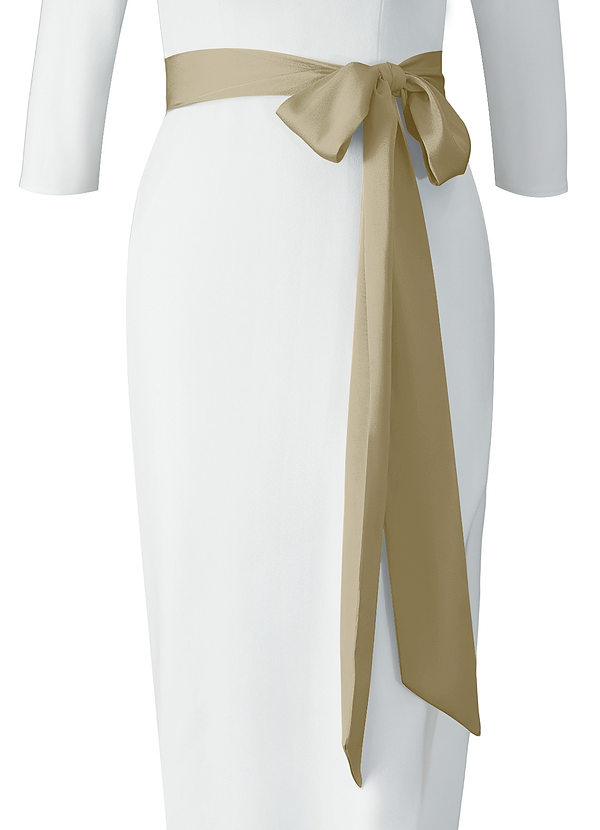front Azazie Matching Color Stretch Satin Sash