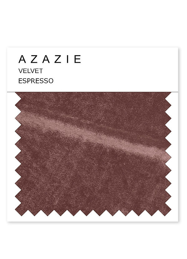 front Azazie Espresso Samtmuster