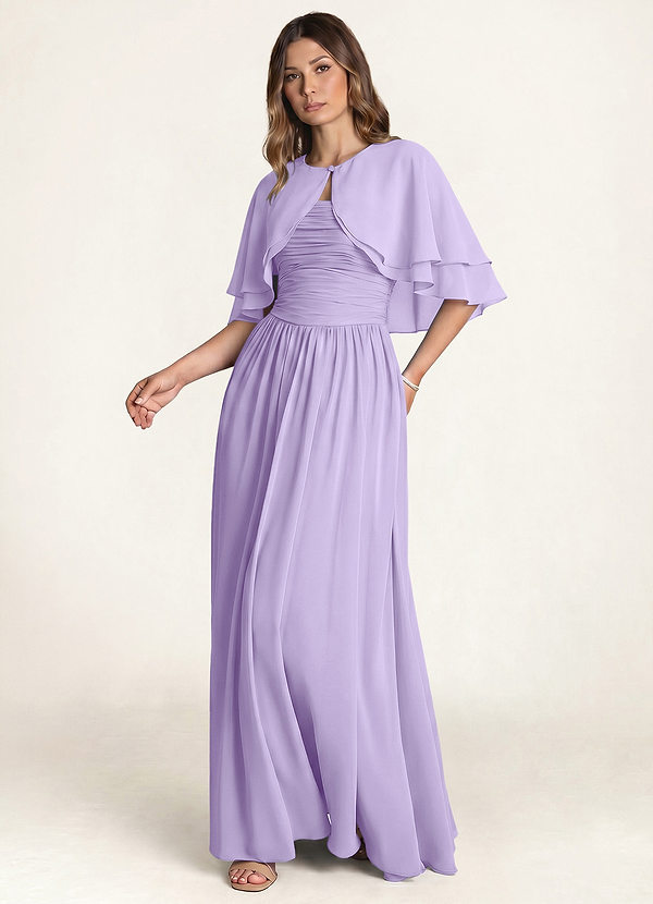 front Azazie Matching Color Chiffon Double Layer Shawl