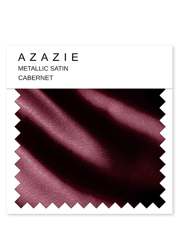 front Échantillon satiné métallisé Azazie Cabernet