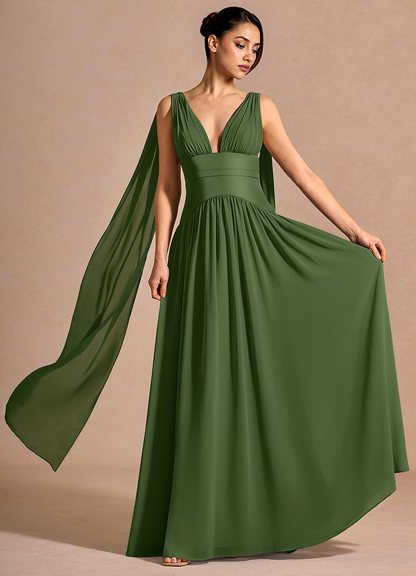 Robe Longue Olive Glynelle image1