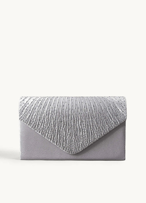 front Rhinestone satin clutch taske