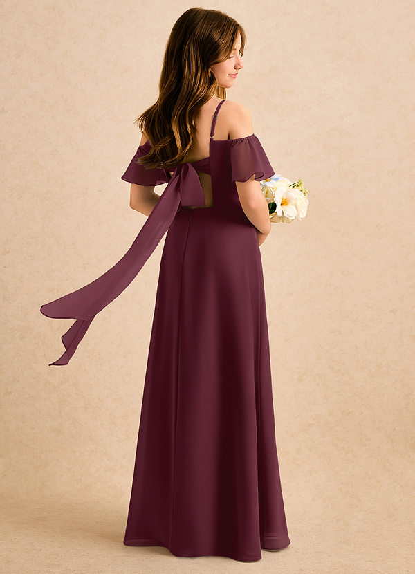 Azazie Robyn Girls Formal Sukienki dla dziewczynek sypiących kwiaty Linia A Dekolt w kształcie serca Szyfon Długość podłogi Sukienka image1