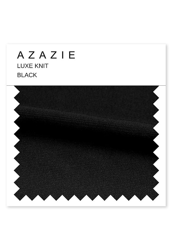 front Azazie Black Luxe Knit Swatch