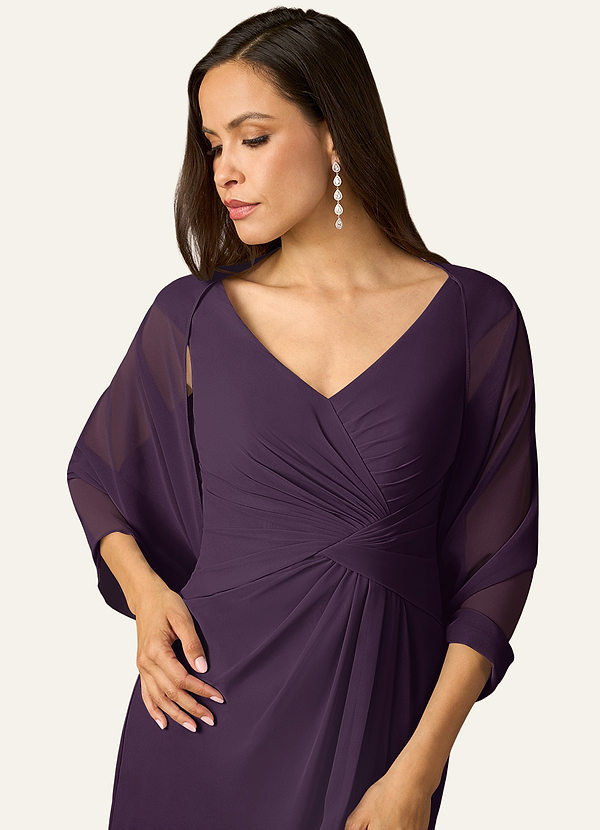 front Azazie Abrigo De Gasa Sarah De Color A Juego