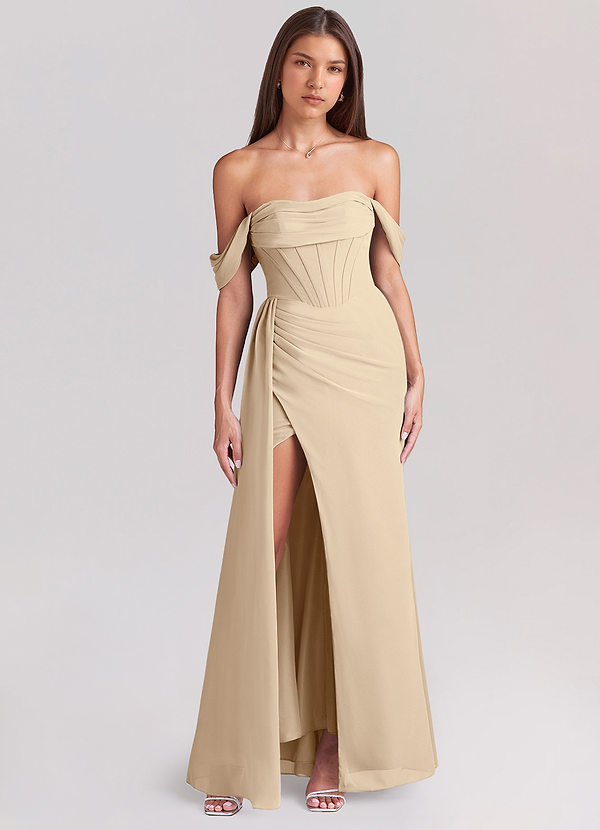 Amyra Champagne Maxi Dress image1