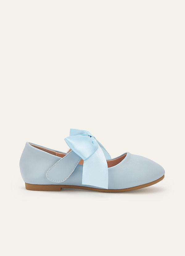 front Satin Bow Mary Jane Girls' Flat Shoes