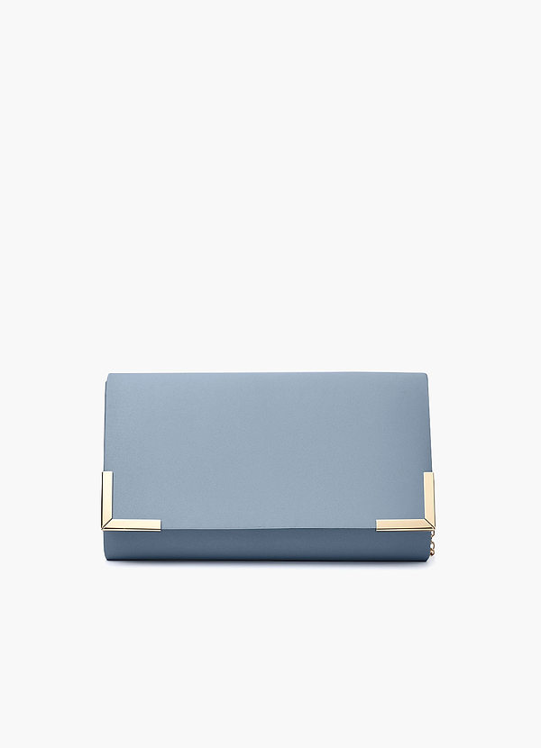 front Bijpassende kleur matte satijnen envelop clutch tas