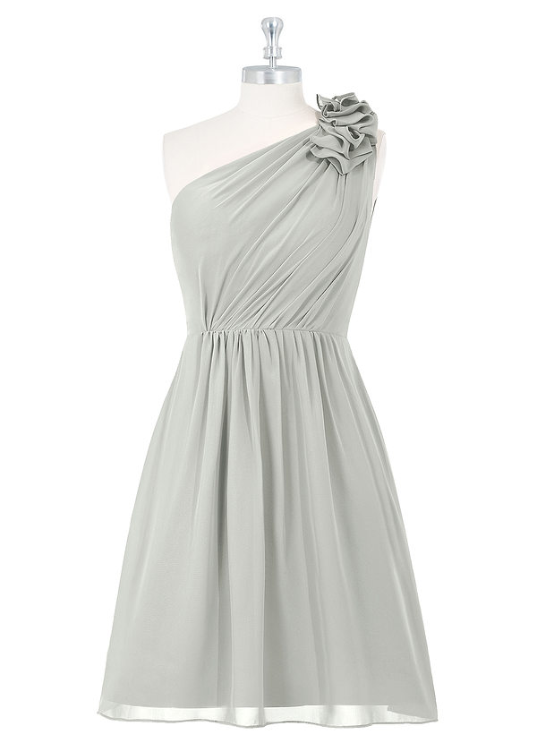 Azazie Sabrina Bridesmaid Dress Silver Azazie